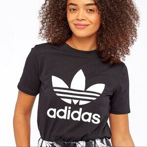 Adidas Originals Black Trefoil Tee NWT Size Medium